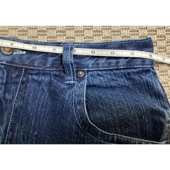 Vintage Don  men's jeans  baggy  retro logo dark wash denim   straigt leg sz 34 - Picture 3 of 4